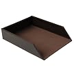 Crocodile /Fx Leather Letter Tray - BROWN