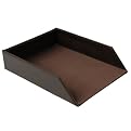Crocodile /Fx Leather Letter Tray - BROWN