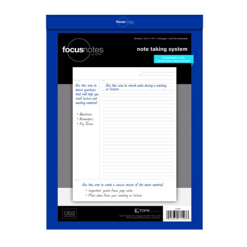 TOPS FocusNotes Legal Pad, 8.5 x 11.75 Inches, White, 50 Sheets (77103)