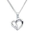 CHIC 1417P - Collar de mujer de plata de ley con circonitas
