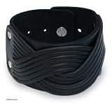 Men's Leather Bracelet, 'riverbed'