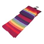 Childs Rainbow Striped Hat and Scarf Set