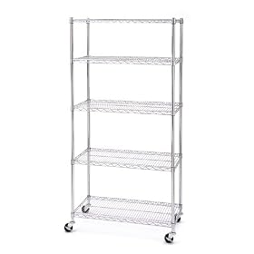 Seville Classics Shelving System, Chrome