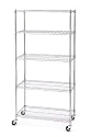 Seville Classics SHE18370B 18-Inch by 36-Inch by 72-Inch Shelving System, Chrome
