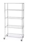 Seville Classics SHE18370B 18-Inch by 36-Inch by 72-Inch Shelving System, Chrome