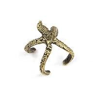 Trendy Vintage Starfish Cuff Ring