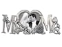 Malden 6963-10 Mr. & Mrs. Medal Wedding Frame, 1-Opening