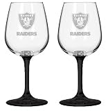 41jzc3fjU8L. SL160  Oakland Raiders Wine Glass Set