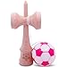 Kaleb USA White & Pink Soccer Ball Kendama and Extra String