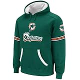 Reebok Miami Dolphins Youth (8-20) Quarterback Jersey Hooded Sweatshirt Small