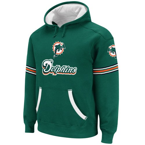 Reebok Miami Dolphins Youth (8-20) Quarterback Jersey Hooded Sweatshirt Small