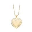 14K Two Tone Gold 21 x 21 MM Heart Locket with Chain