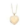 14K Two Tone Gold 21 x 21 MM Heart Locket with Chain