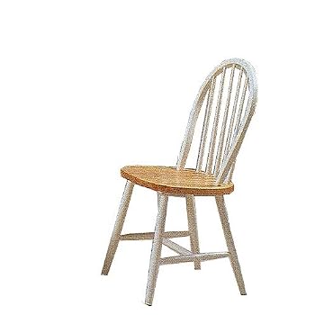 Set A Shopping Price Drop Alert For Set of 4 Natural & White Finish Windsor Wood Dining Chair/Chairs