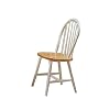 Set of 4 Natural & White Finish Windsor Wood Dining Chair/Chairs