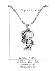 Clayvision Basketball Hoops Girl Pendant Necklace