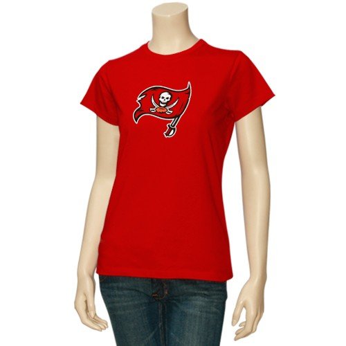 Reebok Tampa Bay Buccaneers Ladies Red Logo Premier T-shirt (Large)