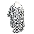 JJ Cole Collections 100% Breathable Cotton Nursing Cover - Black Magnolia