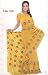 Yellow embroidered russian georgette sari / saree/ bellydance wrap