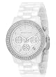 Michael Kors - Woman's - White Midsized Ceramic Watch with Glitz - MK 5188