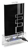 AMPAQS XTRASTOR 2.5 IDE HARD DRIVE ENCLOSURE, BLACK, W/ ONE TOUCH BACKUP, W/ DOCKING CRADLE
