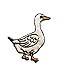 ID 0501 White Goose Standing Patch Wild Life Duck Embroidered Iron On Applique