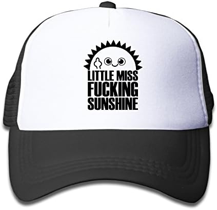 Kid's Little Miss Fucking Sunshine Cute Snapback Cap Hat Black