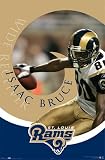 St. Louis Rams (Isaac Bruce) Black Wood-Mounted Sports Poster Print - 24