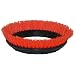 Oreck Commercial 237.047 Crimped Polypropylene Scrub Orbiter Brush, 12" Diameter, 0.028" Bristle Diameter, For 550MC Orbiter Floor Machine, Orange