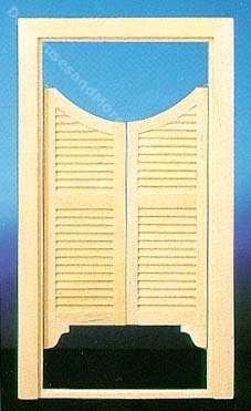 Dollhouse Miniature Double Swinging Doors