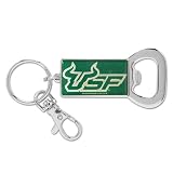 South Florida Bulls Silvertone Bottle Opener Keychain