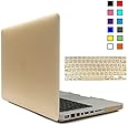 iBenzer - 2 in 1 Soft-Touch Serie Plastic Hard Case Cover & Keyboard Cover for Macbook Pro 13'' A1278, Gold MMP13GD+1