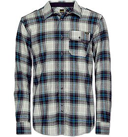 Volcom Regulate Button Front Flannel Shirt Glass Green Gold
