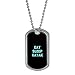 Eat Sleep Kayak - Military Dog Tag Luggage Keychain