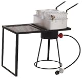King Kooker Outdoor Cooker with Shelf and Fry Pan