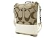 Coach Signature Stripe Swingpack Crossbody Messenger Bag Purse 42619 Khaki White