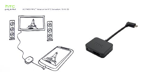 HTC MHL Adaptor for Sensation 4G / EVO 3D - AC M490 OEM (Retail Packaging) 99H10373-00