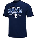 MLB Majestic Tampa Bay Rays Navy Blue Built Legacy T-shirt