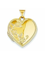 Genuine 14K Yellow Gold Floral Heart Locket 2 Grams Of Gold 100% Satisfaction Guaranteed.