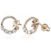 Daisy Ring 18k Rose Gold Stud Earrings - Dahlia Classic Collection
