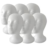 (6 Pack) Styrofoam Model Heads w/ Stabili-Base For - Hat Wig Foam Mannequin