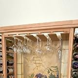 Designer Wine Rack Kit - Wine Glass Stemware Rack (Poplar Mahogany