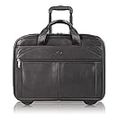 Solo Premium Leather 15.6" Laptop Rolling Case , Black, D529