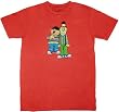 Sesame Street Bert and Ernie Washed Red Men's T-Shirt Tee