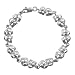 Sterling Silver Comedy & Tragedy Face Bracelet