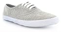 Platino "Spooky" Ladies Lace Up Canvas Pumps - Grey