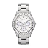 Fossil Women's ES2956 Stainless Steel Analog with White Dial Watch