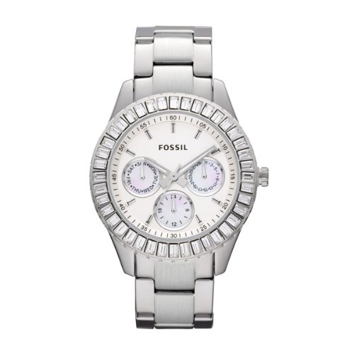 Fossil Women's ES2956 Stainless Steel Analog with White Dial Watch