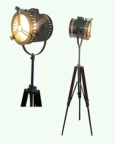 ethnic roots Hollywood Nautical Vintage Searchlight Steel Floor Lamp Spotlight Floor Tripod