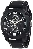 Breda Men's 8135-black Colton Black Bezel White Accented Silicone Band Watch